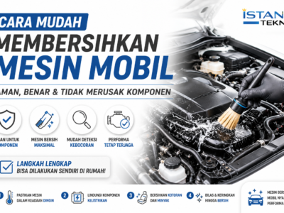 Cara Mudah Membersihkan Mesin Mobil dengan Aman Tanpa Merusak Komponen